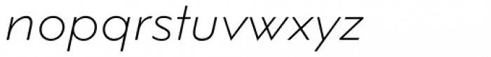 Wright Deco Thin Italic Font LOWERCASE