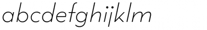 Wright Pro Thin Italic Font LOWERCASE