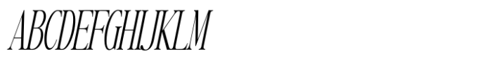 Writers Mark Display Extra Light Condensed Italic Font UPPERCASE