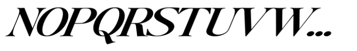 Writers Mark Display Semi Bold Expanded Italic Font UPPERCASE