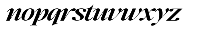 Writers Mark Display Semi Bold Expanded Italic Font LOWERCASE