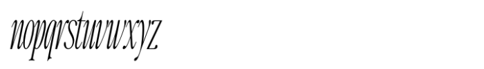 Writers Mark Display Thin Condensed Italic Font LOWERCASE