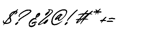 Wroteful Authentic Italic Font OTHER CHARS