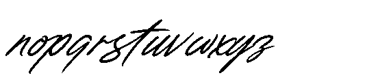 Wroteful Authentic Italic Font LOWERCASE