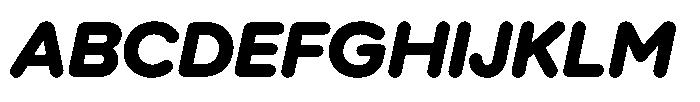 Wround Bold Italic Font UPPERCASE