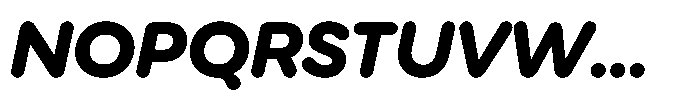 Wround Bold Italic Font UPPERCASE