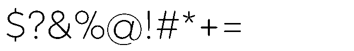 Wround ExtraLight Font OTHER CHARS