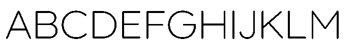 Wround ExtraLight Font UPPERCASE