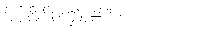 Wround Hairline Font OTHER CHARS