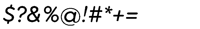 Wround Italic Font OTHER CHARS