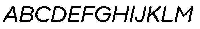 Wround Italic Font UPPERCASE
