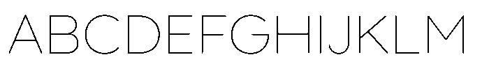 Wround Thin Font UPPERCASE