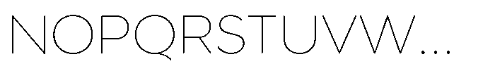 Wround Thin Font UPPERCASE