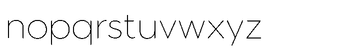 Wround Thin Font LOWERCASE