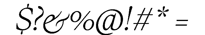 Writer UltraLight Italic Font OTHER CHARS