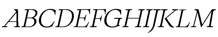 Writer UltraLight Italic Font UPPERCASE
