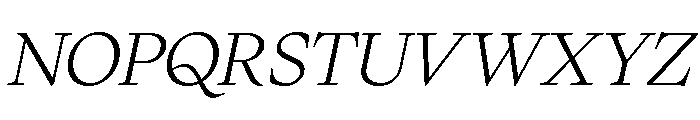 Writer UltraLight Italic Font UPPERCASE
