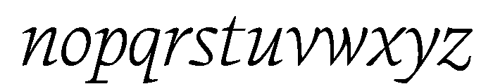 Writer UltraLight Italic Font LOWERCASE