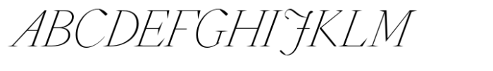WT Solaire Display Hairline Italic Font UPPERCASE