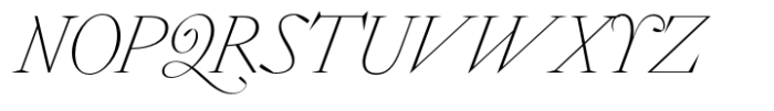 WT Solaire Display Hairline Italic Font UPPERCASE