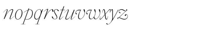 WT Solaire Display Hairline Italic Font LOWERCASE