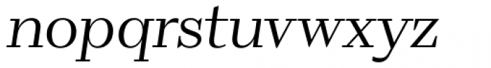 WT Volkolak Serif Display Ultra Light Italic Font LOWERCASE