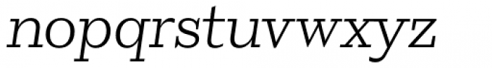 WT Volkolak Serif Text Thin Italic Font LOWERCASE