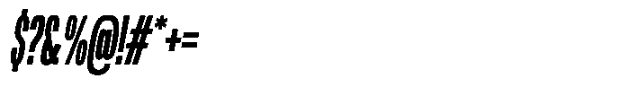 WTF Forma Compressed Heavy Italic Font OTHER CHARS