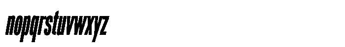 WTF Forma Compressed Heavy Italic Font LOWERCASE