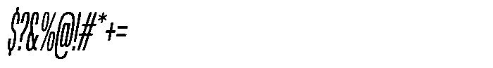 WTF Forma Compressed Italic Font OTHER CHARS