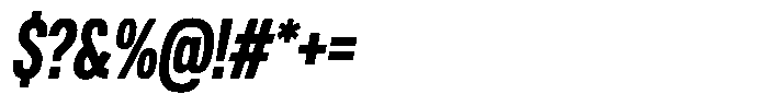 WTF Forma Condensed Heavy Italic Font OTHER CHARS