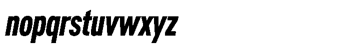 WTF Forma Condensed Heavy Italic Font LOWERCASE