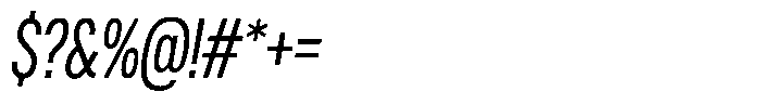 WTF Forma Condensed Italic Font OTHER CHARS