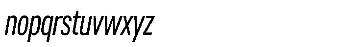WTF Forma Condensed Italic Font LOWERCASE