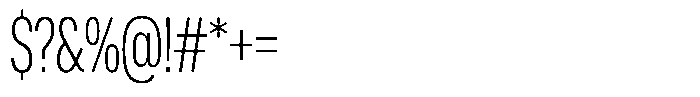 WTF Forma Condensed Light Font OTHER CHARS