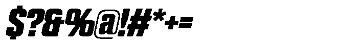 WTF Hammer Compressed Italic Font OTHER CHARS