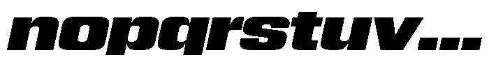 WTF Hammer Expanded Italic Font LOWERCASE