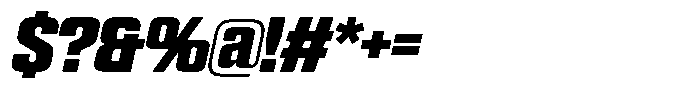 WTF Hammer Extra Condensed Italic Font OTHER CHARS