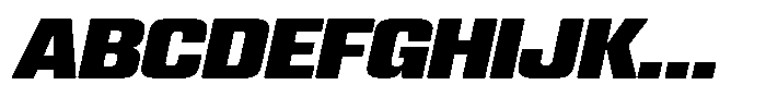 WTF Hammer Semi Condensed Italic Font UPPERCASE