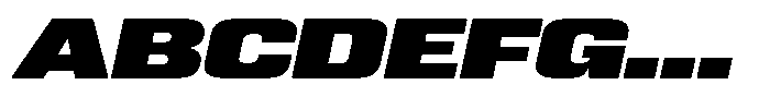 WTF Hammer Wide Italic Font UPPERCASE