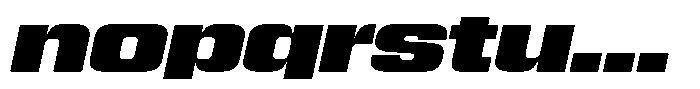 WTF Hammer Wide Italic Font LOWERCASE