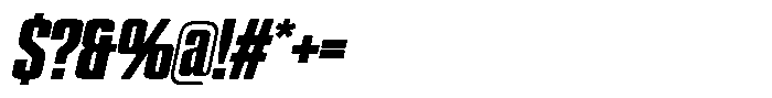 WTF Hammer X Compressed Italic Font OTHER CHARS