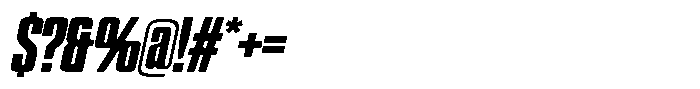 WTF Hammer XX Compressed Italic Font OTHER CHARS