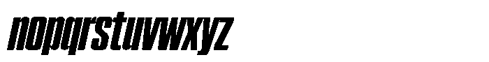 WTF Hammer XX Compressed Italic Font LOWERCASE