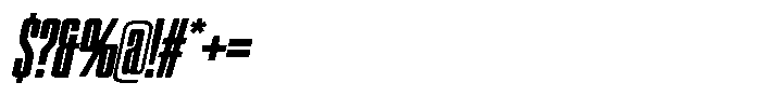 WTF Hammer X*X Compressed Italic Font OTHER CHARS