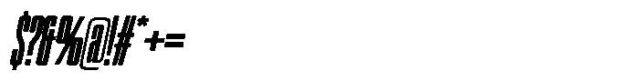 WTF Hammer XXXX Compressed Italic Font OTHER CHARS