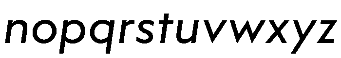 WTAptaGeometric Italic Font LOWERCASE
