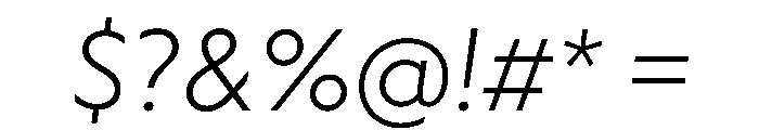 WTAptaGeometric LightItalic Font OTHER CHARS