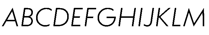 WTAptaGeometric LightItalic Font UPPERCASE