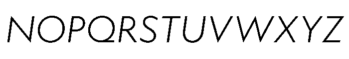 WTAptaGeometric LightItalic Font UPPERCASE